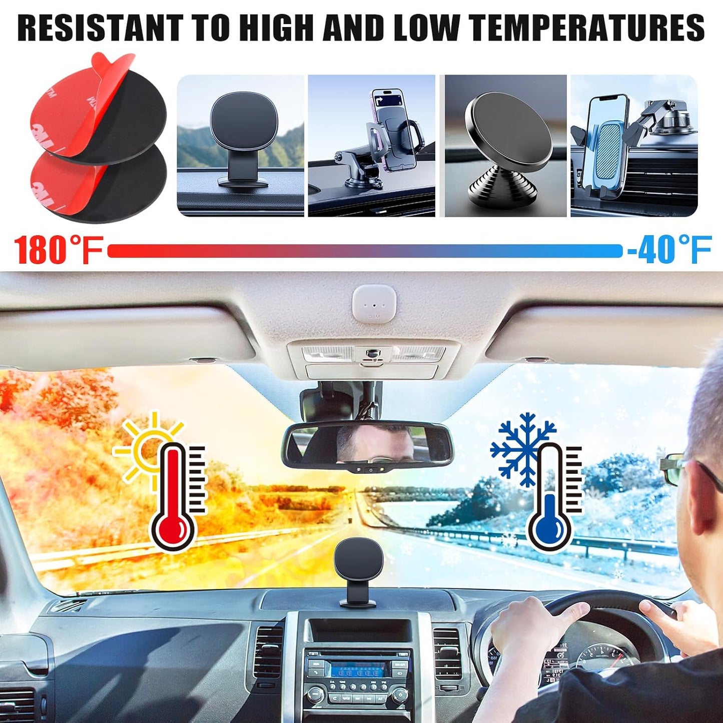 16 Pack 3M VHB 5952 Foam Tape, Double-Sided Heavy Duty Mounting Tape โ 1 Inch & 2 Inch, Square, Rectangle & Round Shapes, Waterproof & Heat Resistant, for Car, Home Decor & Outdoor Use
