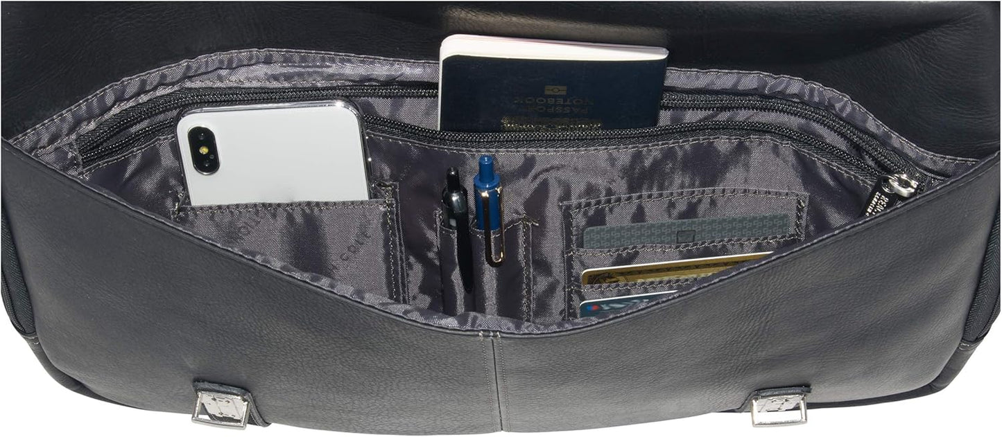 Kenneth Cole REACTION Show Business 16" Colombian Leather Business Laptop Portfolio Messenger Bag