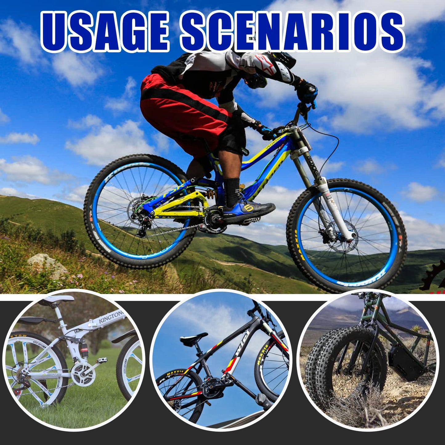 Glarks 6Pcs Bike Repair Tool Kit Including Bicycle Crank Extractor, Bike Bottom Bracket Removal Tool with Anti Drop Auxiliary Tool, 16mm Spanner, Bike Freewheel Remover and Bike Chain Breaker Tool