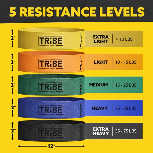 Fabric Resistance Bands for Working Out - Booty Bands for Women and Men - Exercise Bands Set for Legs and Butt (Set of 8)