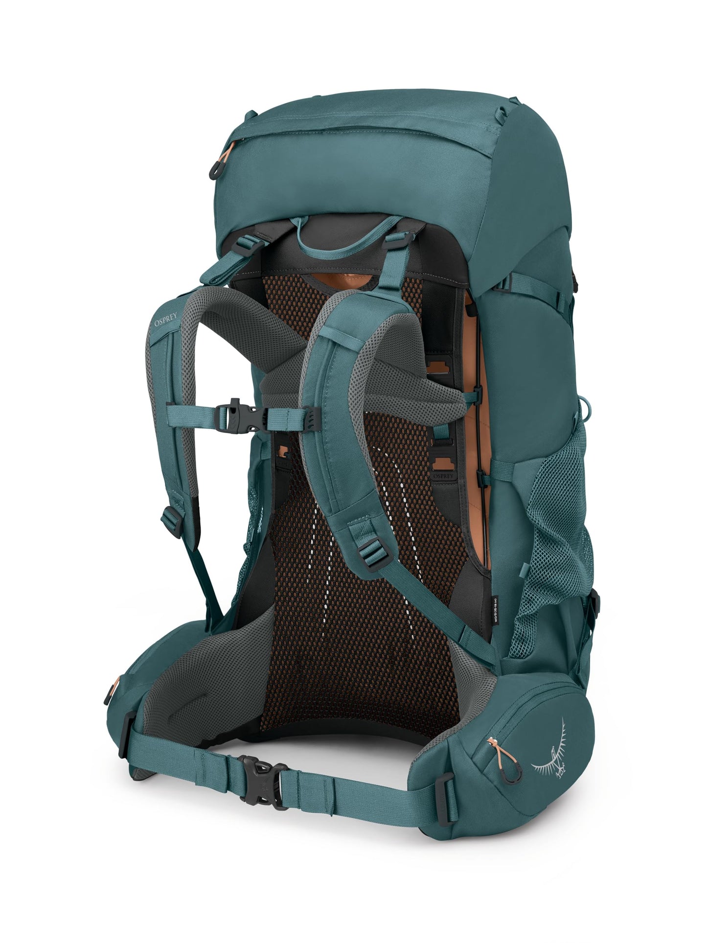 Osprey Renn 65L Women's Backpacking Backpack, Cascade Blue/Melon Orange