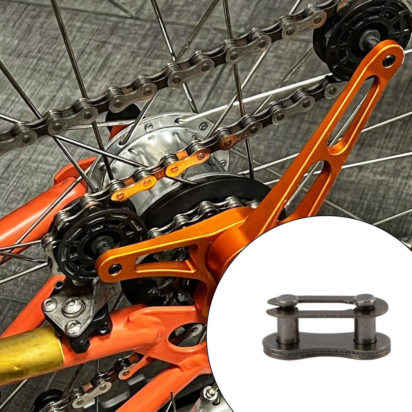 20-Pack Bike Chain Metal Master Link - Removable Quick Split Links for Bicycle, Mini Bike, Mountain Bike and Motorcycle Chain Repair