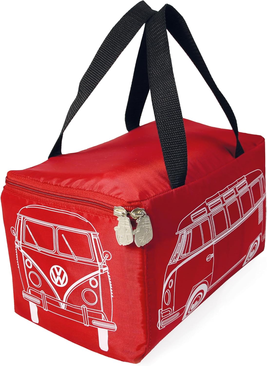BRISA VW Collection - Volkswagen Picnic Cuddle Throw Blanket T1 Bus Campervan (Samba Stripes/Blue/200x150cm/59x78.7 in.)
