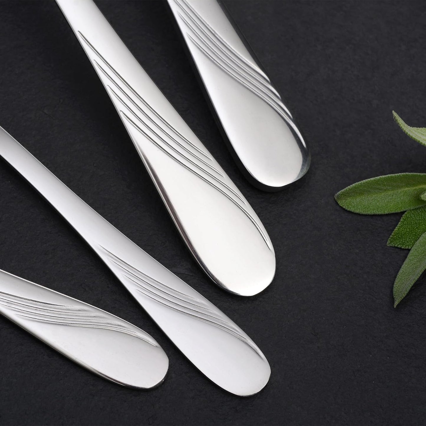 cutlery set for 6 persons made of stainless steel, table cutlery set, nickel free, stainless, hand polished, dishwasher safe - Stralsund Series