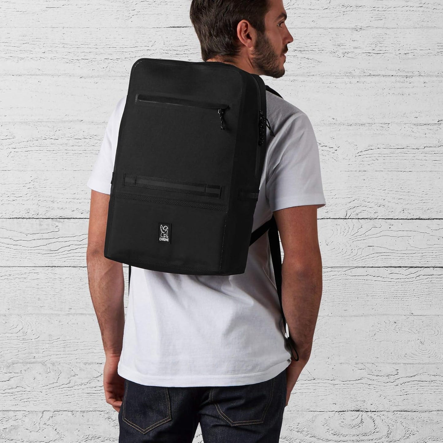 Chrome Industries Pro Barrage Waterproof Roll-Top Satchel Backpack Black Black