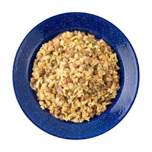 Mountain House Beef Stroganoff with Noodles (2 Servings) and Mountain House Fettuccine Alfredo with Chicken (2 Servings) | Freeze Dried Backpacking & Camping Food