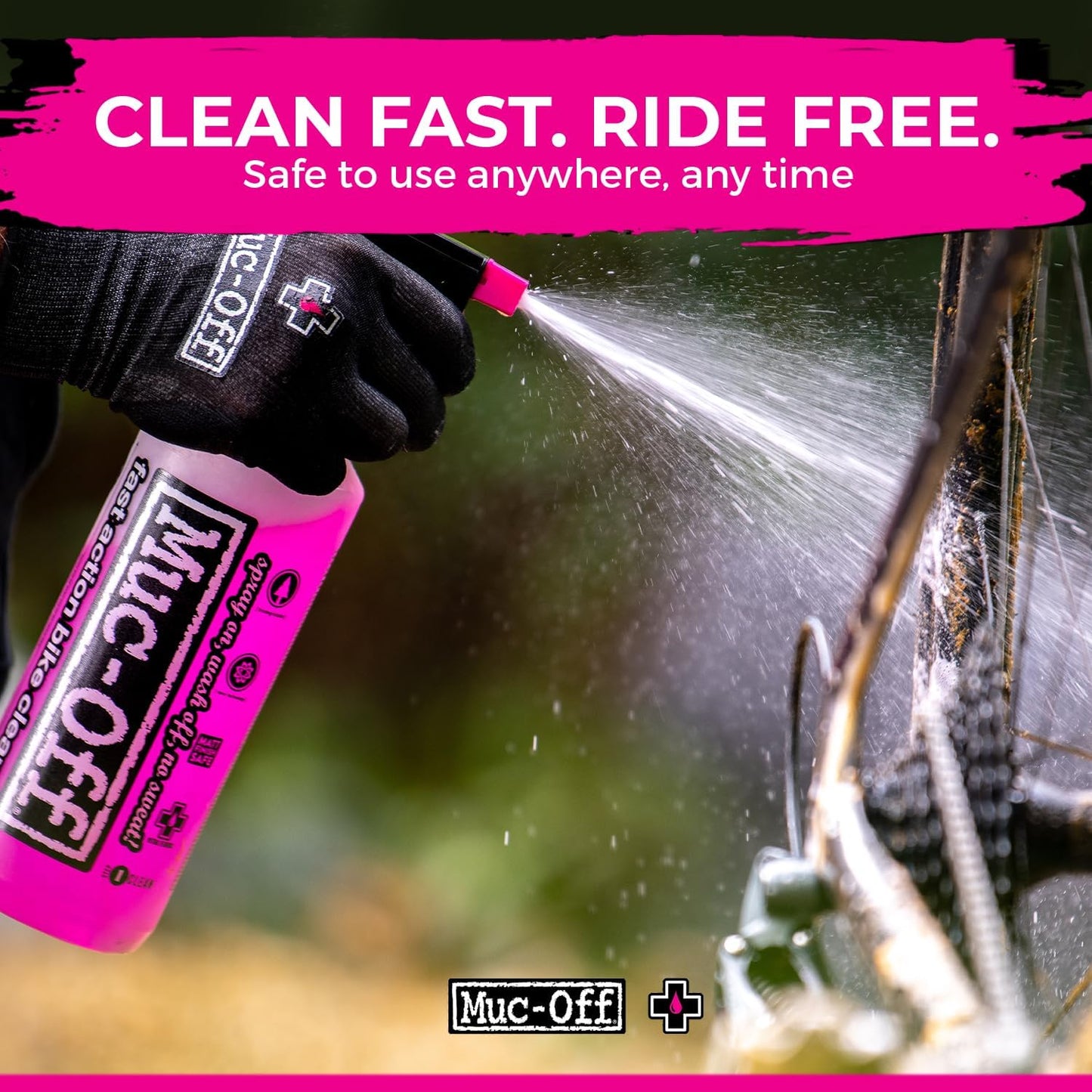 Muc-Off Nano Tech Bike Cleaner 1L | Biodegradable Formula, Safe on Carbon Fibre and All Surfaces | Breaks Down Dirt on a Molecular Level