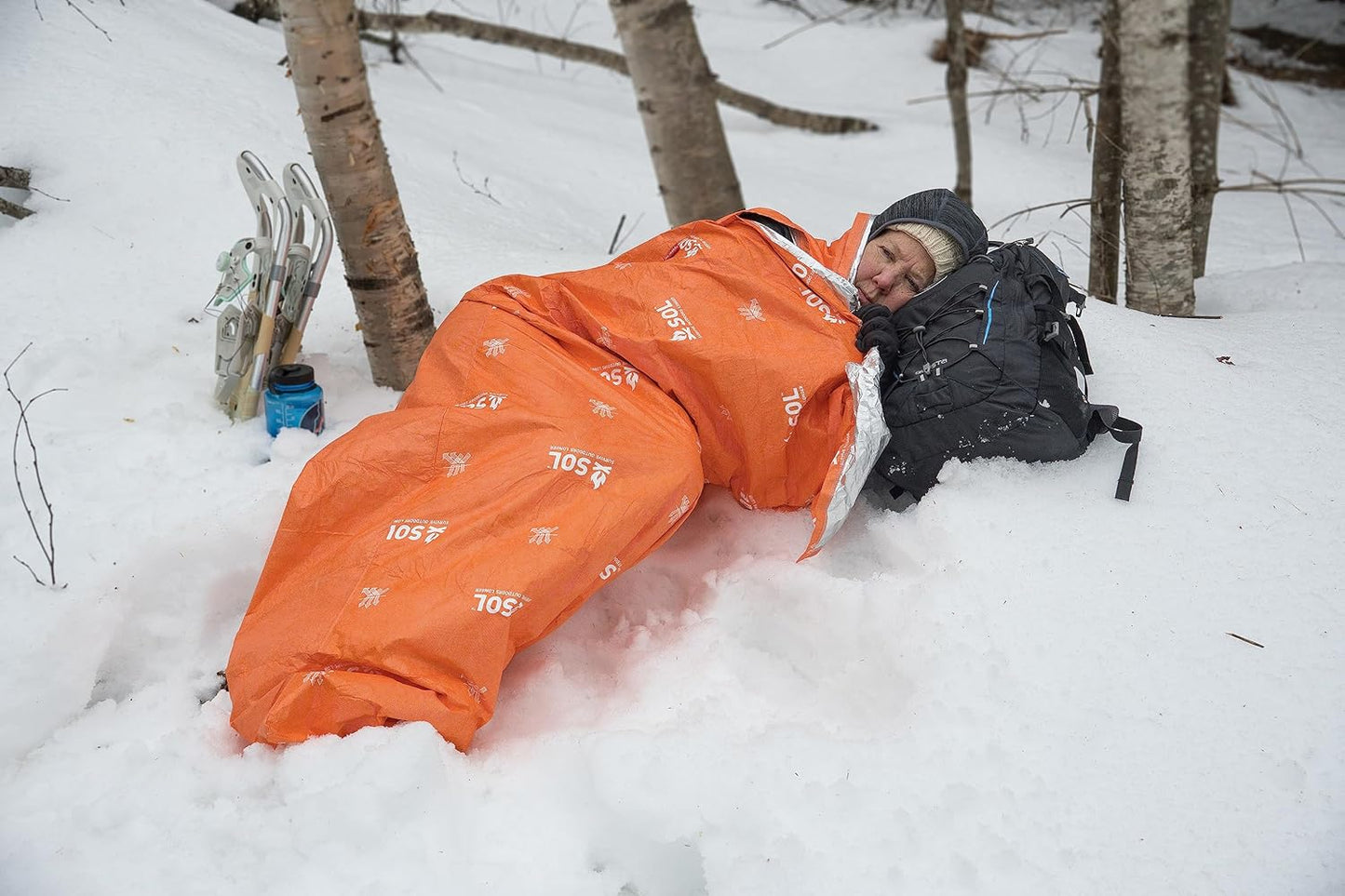 S.O.L. Survive Outdoors Longer SOL Escape Lite Bivvy - Reflects up to 70% Body Heat - Waterproof Emergency Blanket for Survival Gear - 82" x 32" - 5.5 oz - Orange