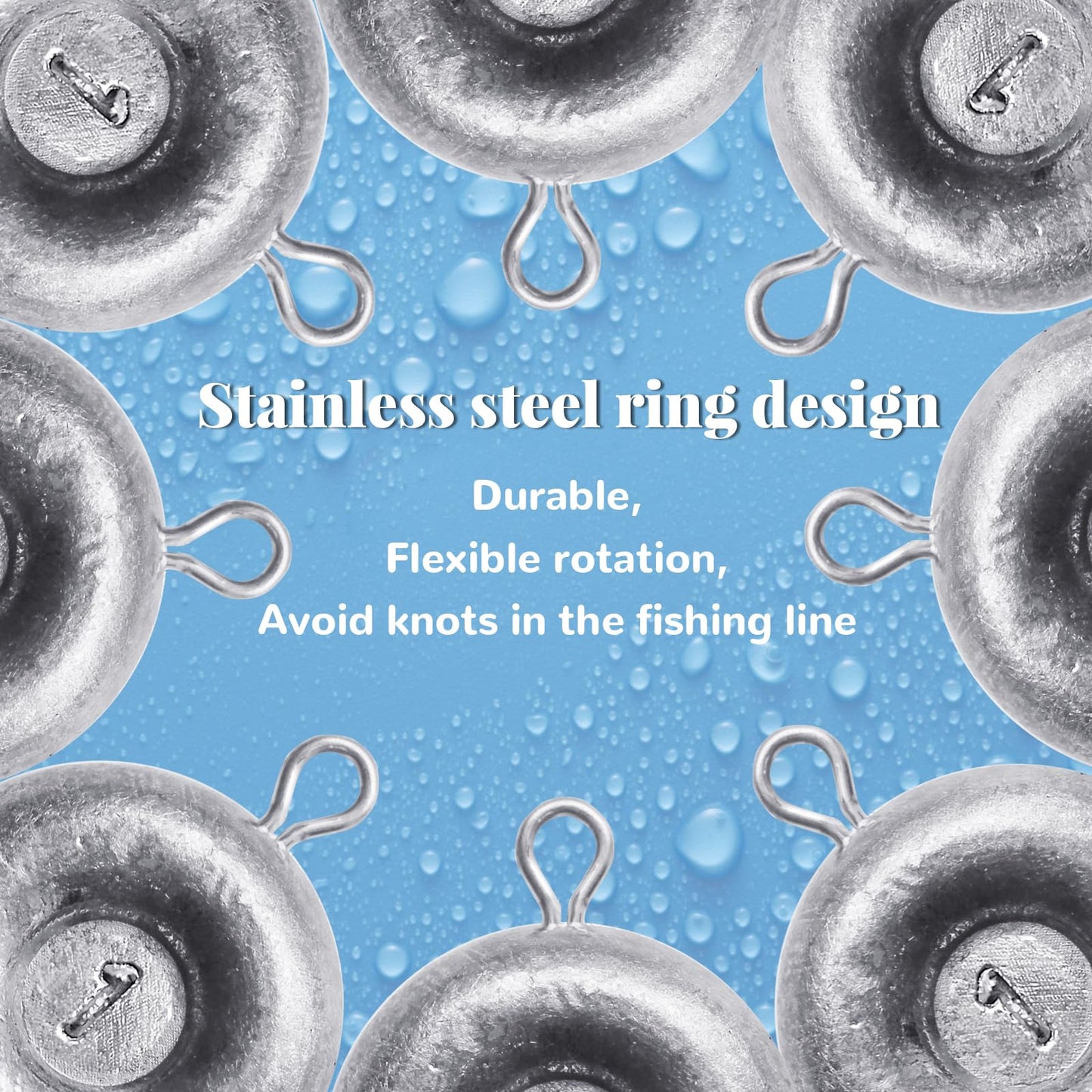 24pcs Sinkers Fishing Weights Coin Disc Sinker Fishing Sinkers Weights for Saltwater Trolling Catfishing Weight Sinker Fishing Tackle Gear (A-1oz-24pack)