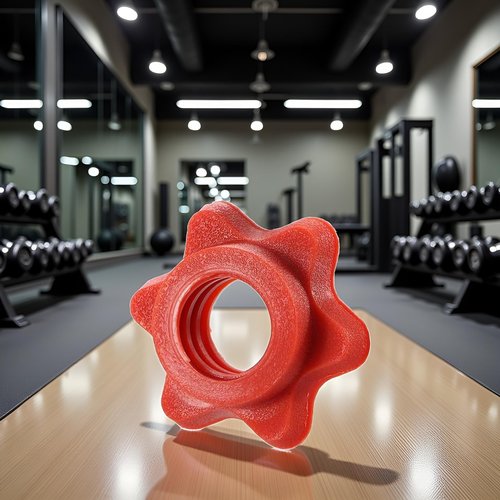 Red Fixed Dumbbell Dumbell Nut Anti-Slip Weight Lifting Accessories, Hexagon Nut Barbell Bar Collar Screw Safety Protection Standard Fixe Exercise and Fitness Dumbbells