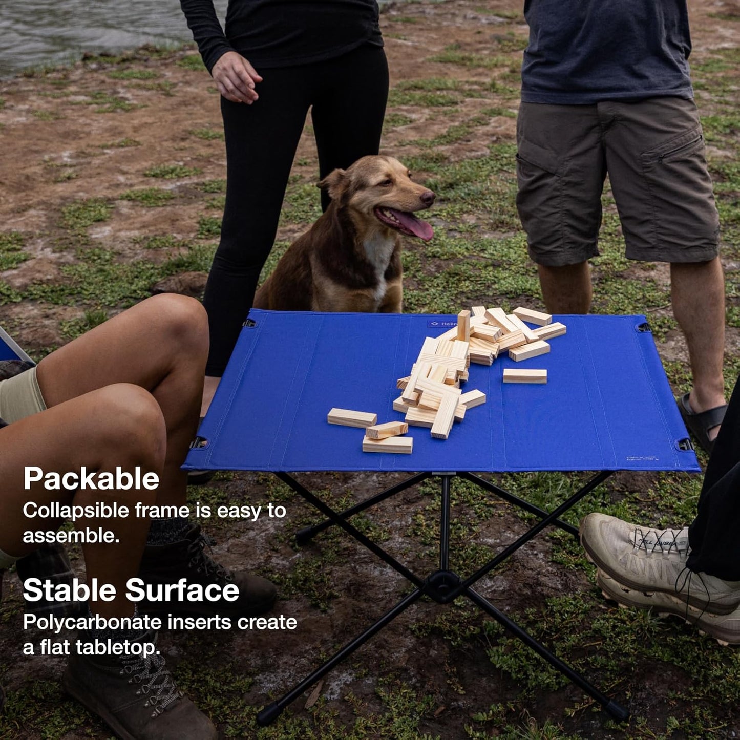 Helinox Table One Hard Top Lightweight, Collapsible, Portable, Outdoor Camping Table, Regular - 23 x 15 Inches, Black