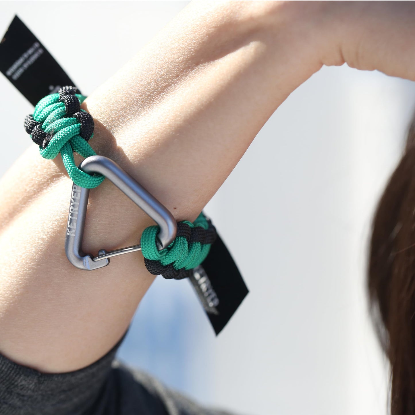 ketryep Braided Rope Bracelets for Men and Women, Colorful Knot Bracelet for Mens Braided Bracelets Gifts Summer Beach Jewelry (2-Green.Track)