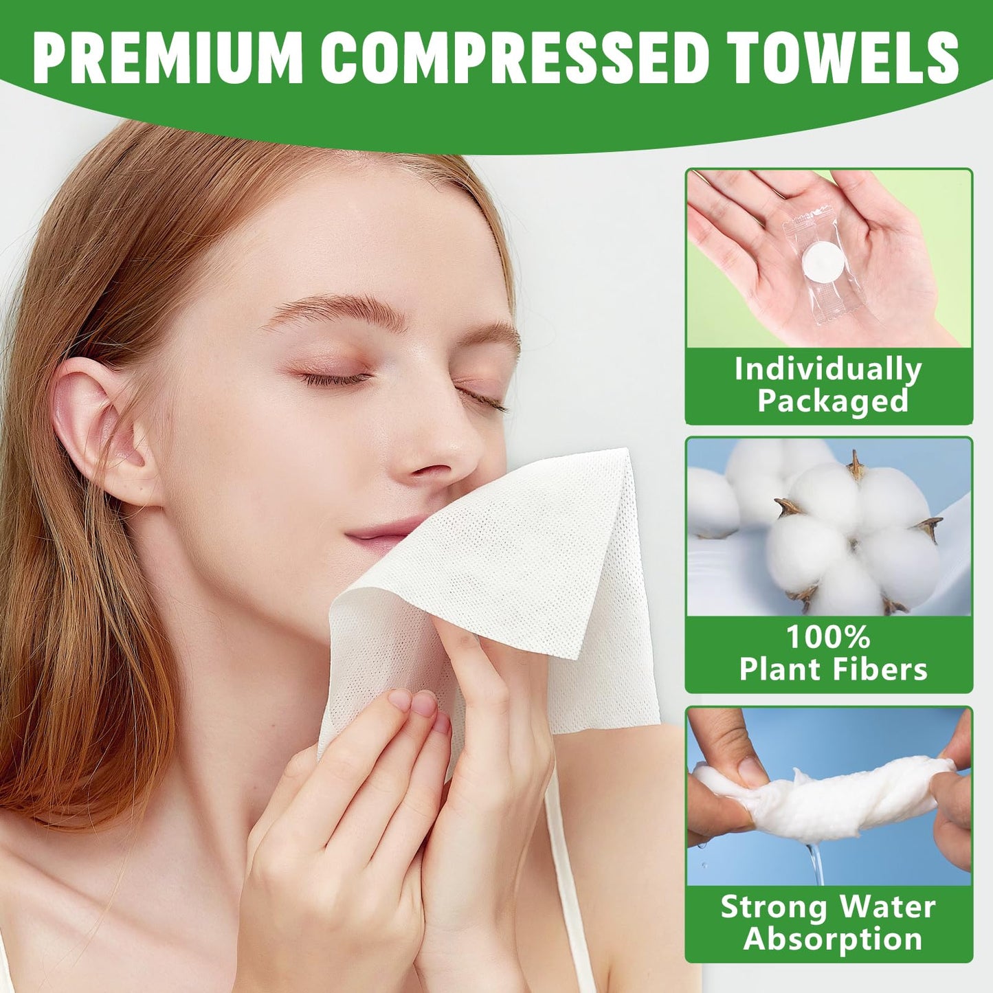 180 PCS Compressed Towel, Mini Compressed Towel Tablets, Disposable Compressed Face Towels, Camping Towel, Portable Bulk Compressed Coin Tissues for Home, Travel, Outdoor Sports