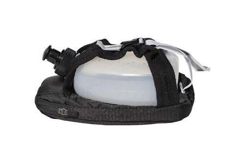 54D Running Handheld Quick Squeeze. No-Grip Adjustable Hand Strap. 12oz - 250ml / Insulated White Hydration Water Bottle.