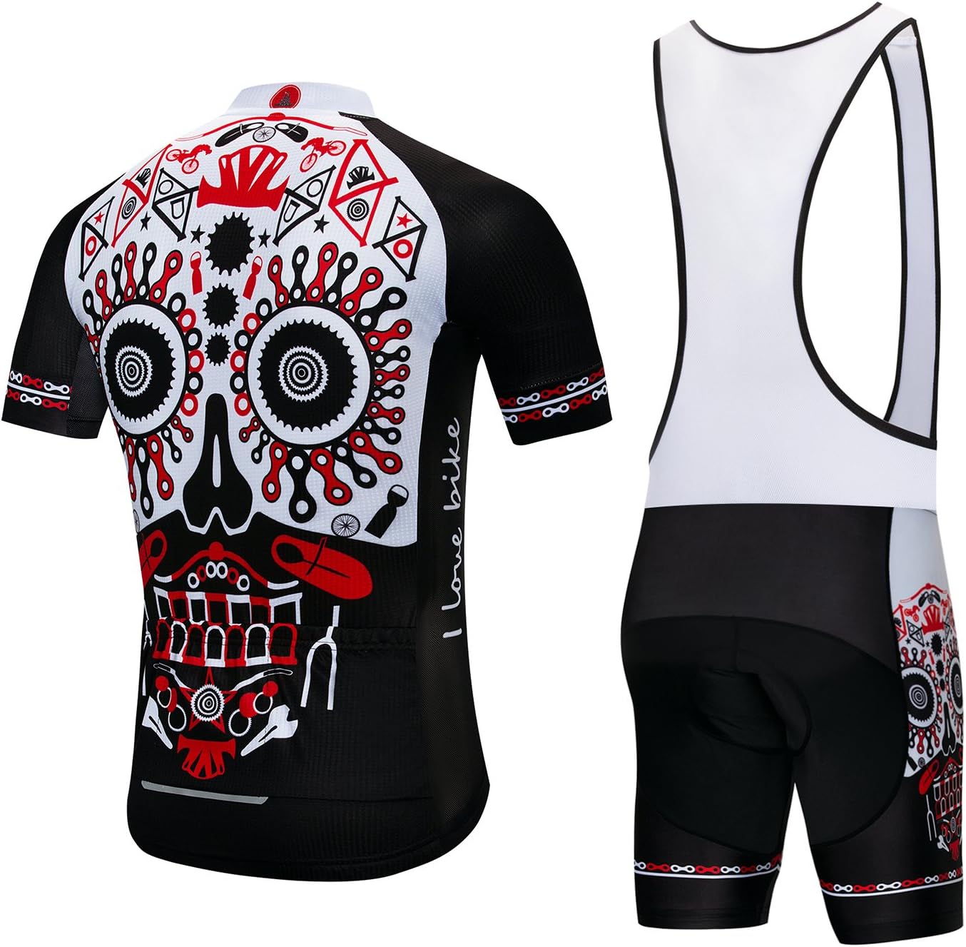 JPOJPO Cycling Jersey Men, Mountain Bike Shirt Tops S-5XL - Breathable and Quick Dry