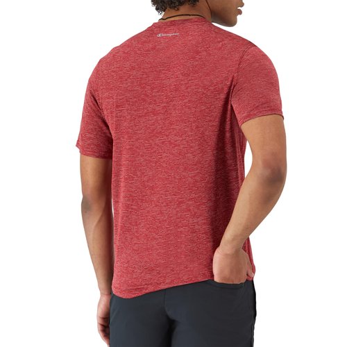 Champion, Novelty Sport, Wicking, Anti-Odor Lightweight Men's T-Shirt, Cardinal Heather C Logo