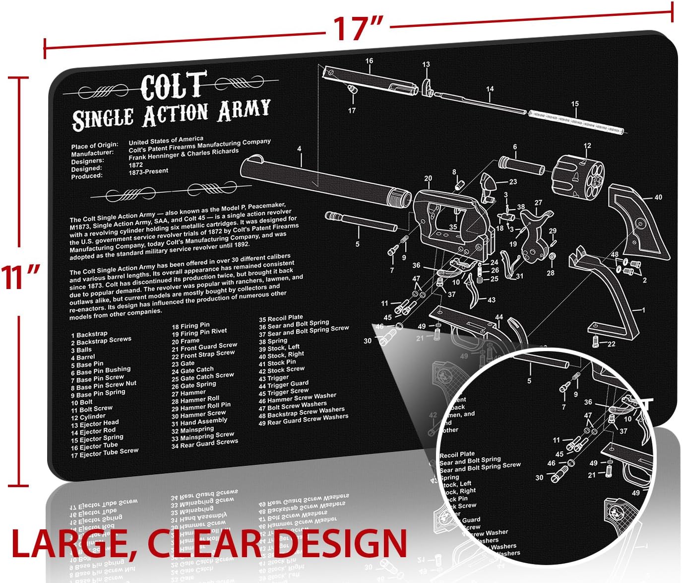 TekMat for use with Colt Single Action Army - SAA