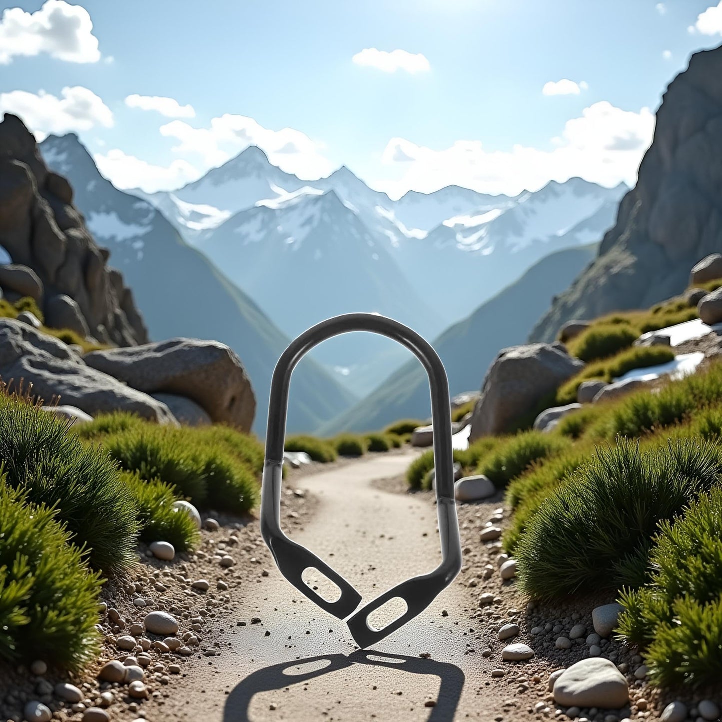 Junfamilee Black Steel Bicycle Rear Derailleur Protector, 150 mm, Clamp-On Mount, Bike Derailleur Hanger, Rear Gear Protector, Chain Stay Guard, Shifters