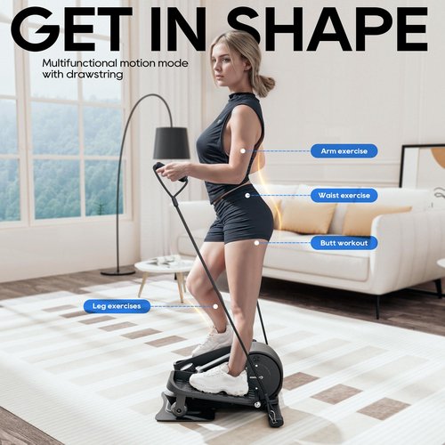Under Desk Elliptical, Ellipse Leg Exerciser as Seen on Tv, is Suitable for The Rehabilitation of The Legs of The Elderly and for Women's Fat Loss and Slimming Exercises. No Assembly Required(White)