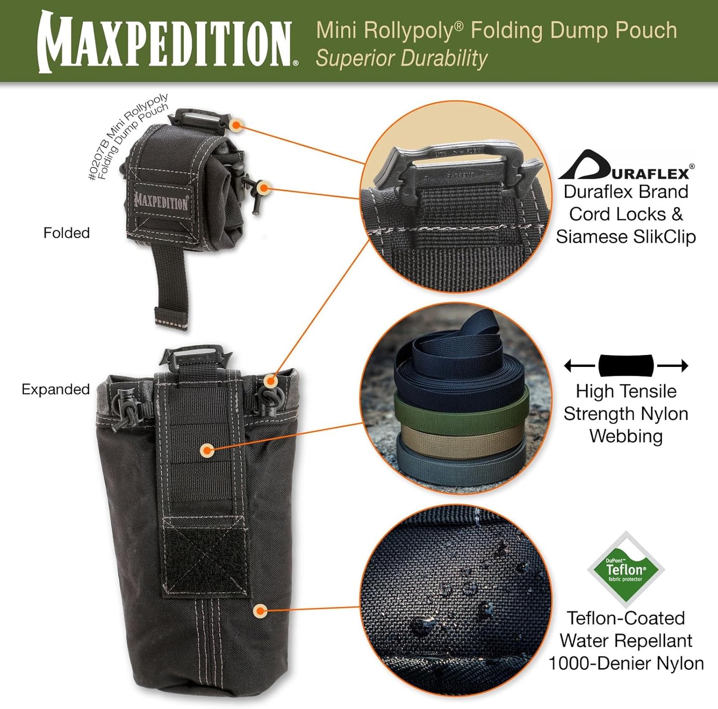 MAXPEDITION Mini Rollypoly Folding Dump Pouch