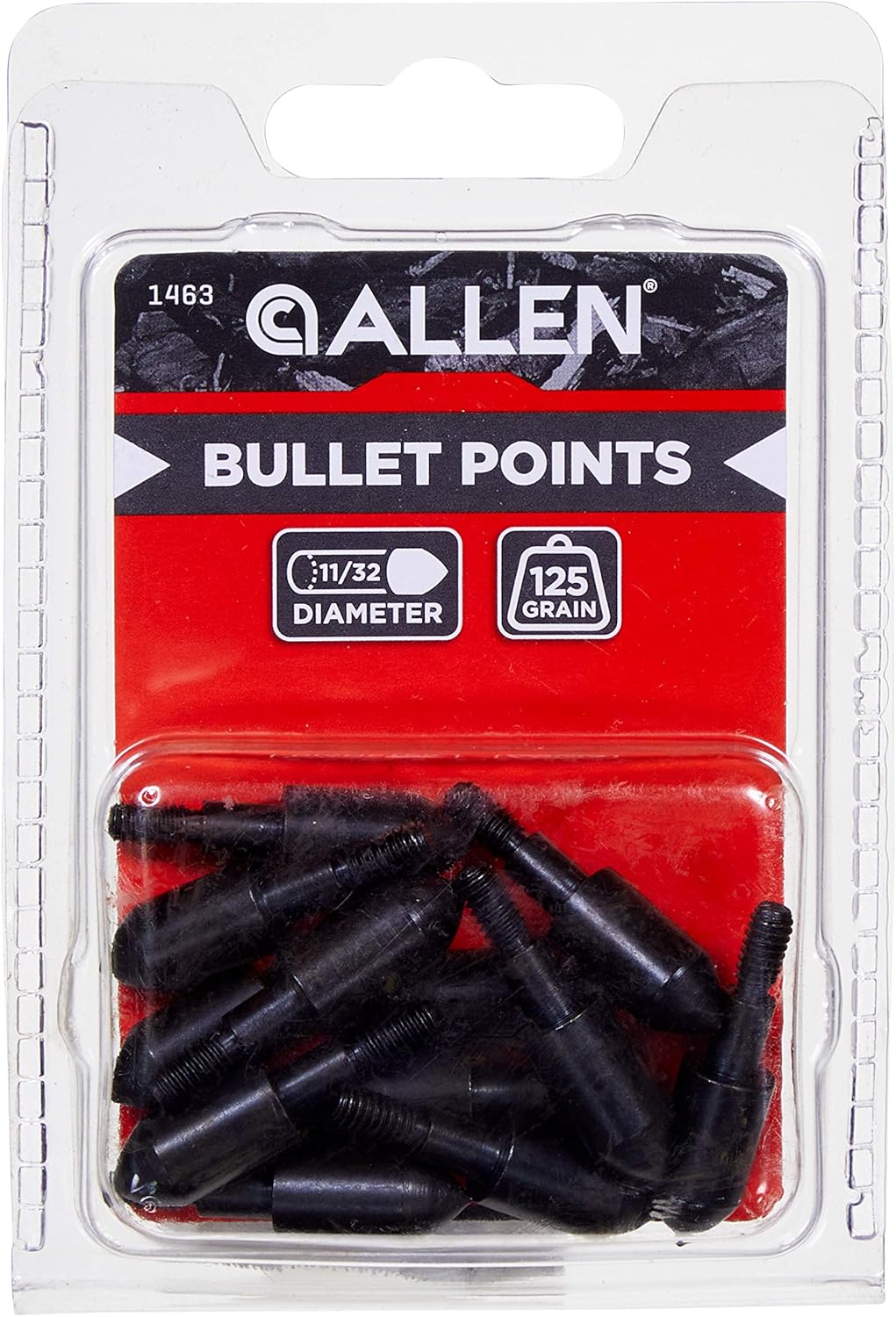 Allen Company Archery Bullet Points - Soft Arrow Tips for Target Practice - Screw-On Design - Reduces Wear and Tear on Targets - Multiple Sizes/Grain - 12-Pack - Black