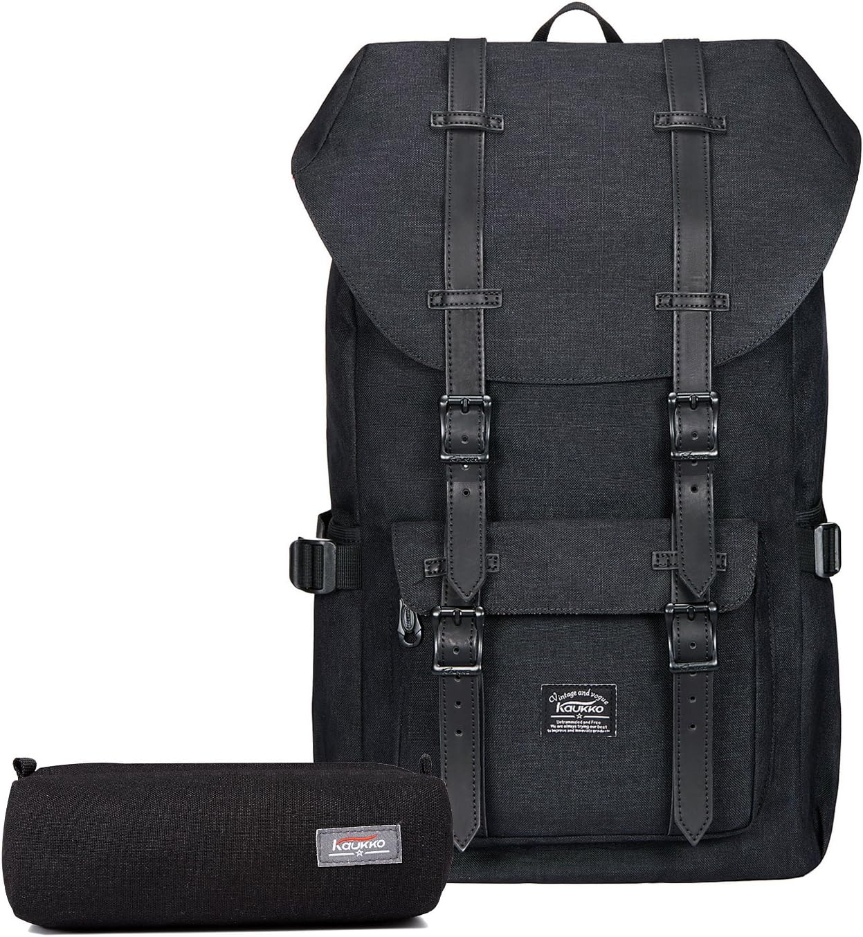 KAUKKO Backpack, (Black (E5-3), 45 x 27 x 17cm (HxBxT)