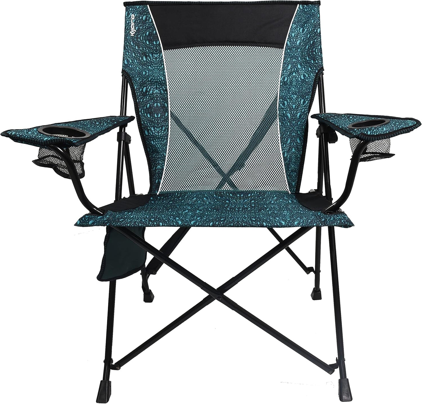 Kijaro Enjoy Versatile Folding Sports, Outdoor Chair & Lawn Chair, Dual Lock Feature, Maldives Blue (Hard Arm)