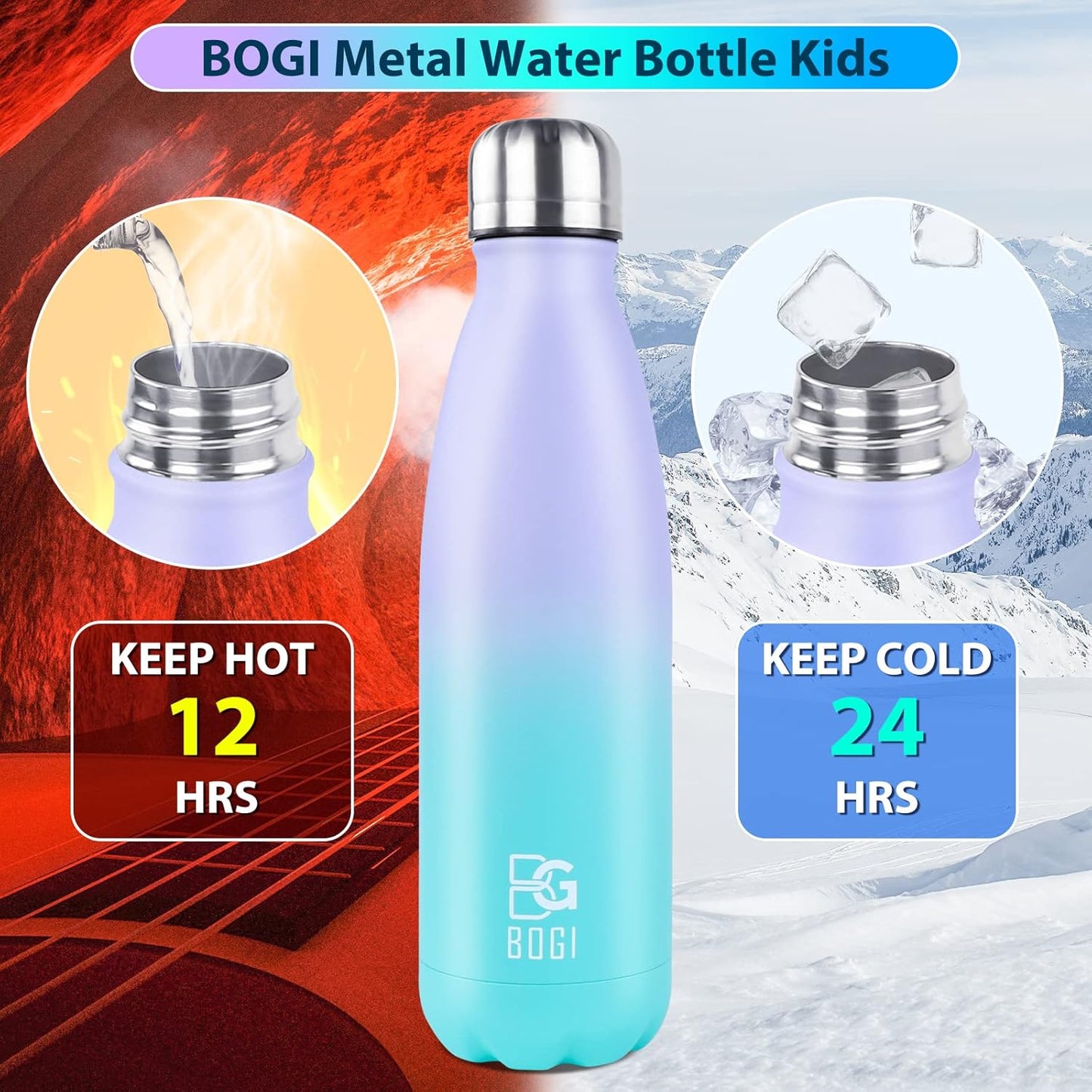 17oz Insulated Stainless Steel Water Bottle | Leak-Proof | Hot Pink for Outdoor Sports