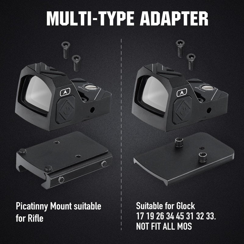 ohhunt 2 MOA Red Dot Sight | Green Dot Sight Micro Reflex Sight Shake Awake Optic Compatible with Picatinny Mount or RMR Footprint (Green Dot 2 MOA)