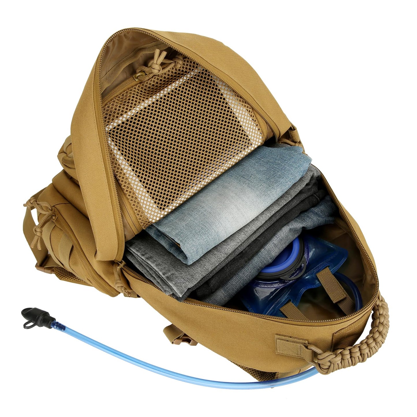 30L Military Tactical Backpack for Men 3 day Assault Pack Molle Backpack Tactical Hiking Rucksack (Khaki)