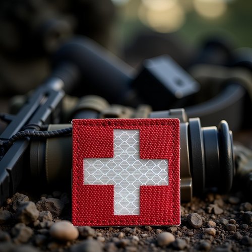 Red Bottom White Reflective Medic Patches Tactical Medical Patches Hook-Fastener Backing Cross Medical Rescue Ir Chapter Reflective Pack Tactical Bag Accessories