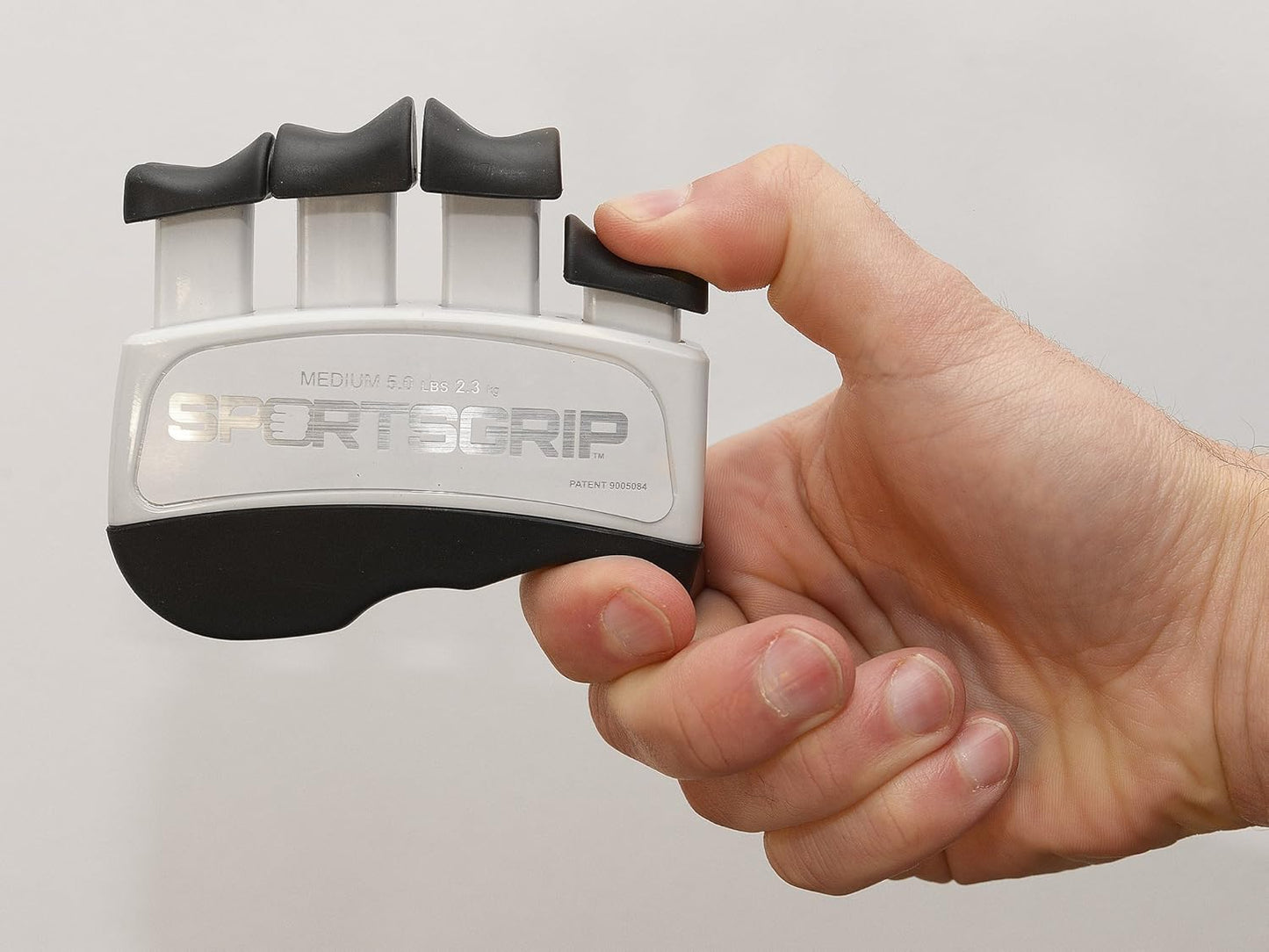 Hand and Finger Exerciser (Medium - 5lbs / 2.3kg) – Best Ergonomic Finger Strengthener to Improve Grip for All Sport Athletes