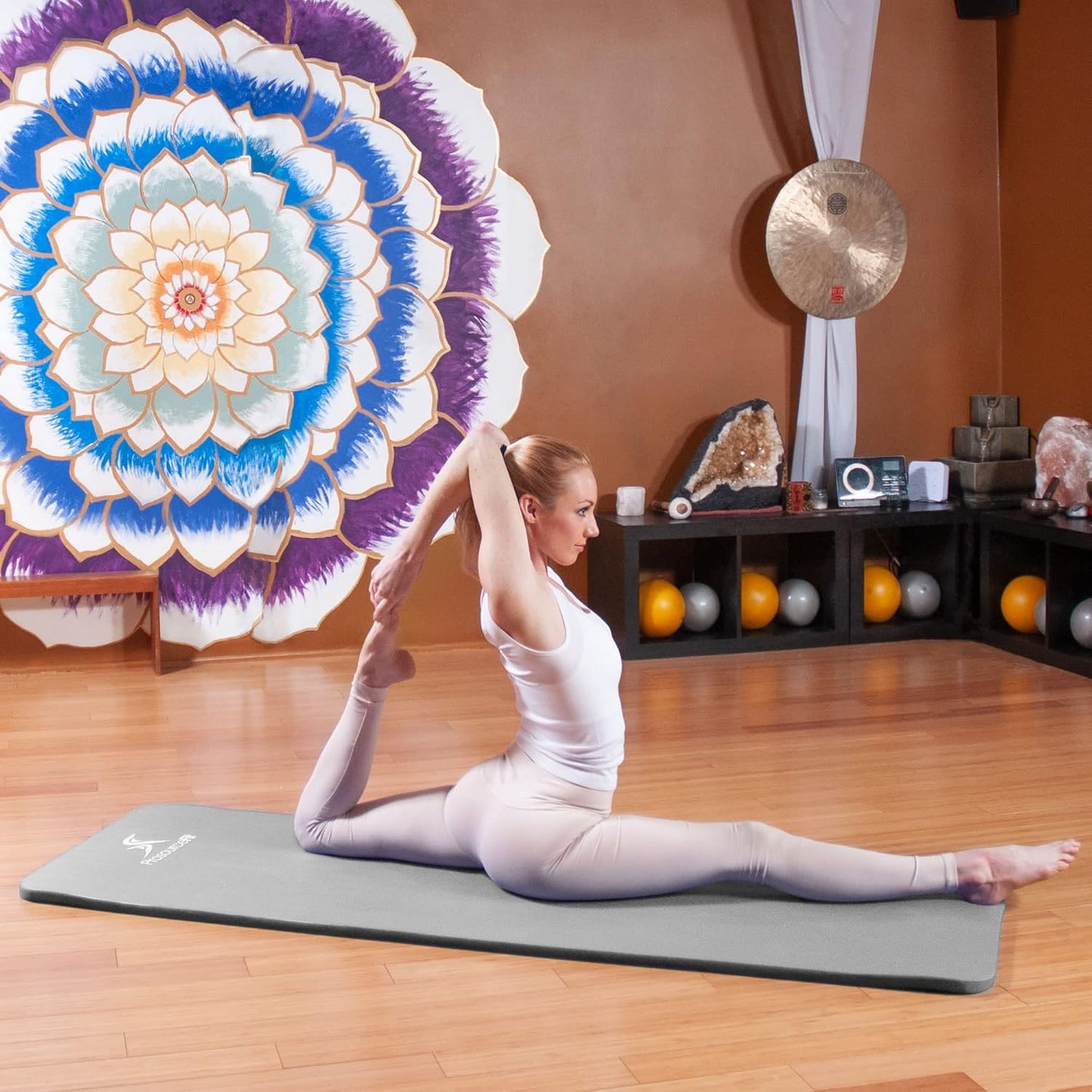 ProsourceFit Extra Thick Yoga and Pilates Mat ½” (13mm), 71-inch Long High Density Exercise Mat with Comfort Foam and Carrying Strap