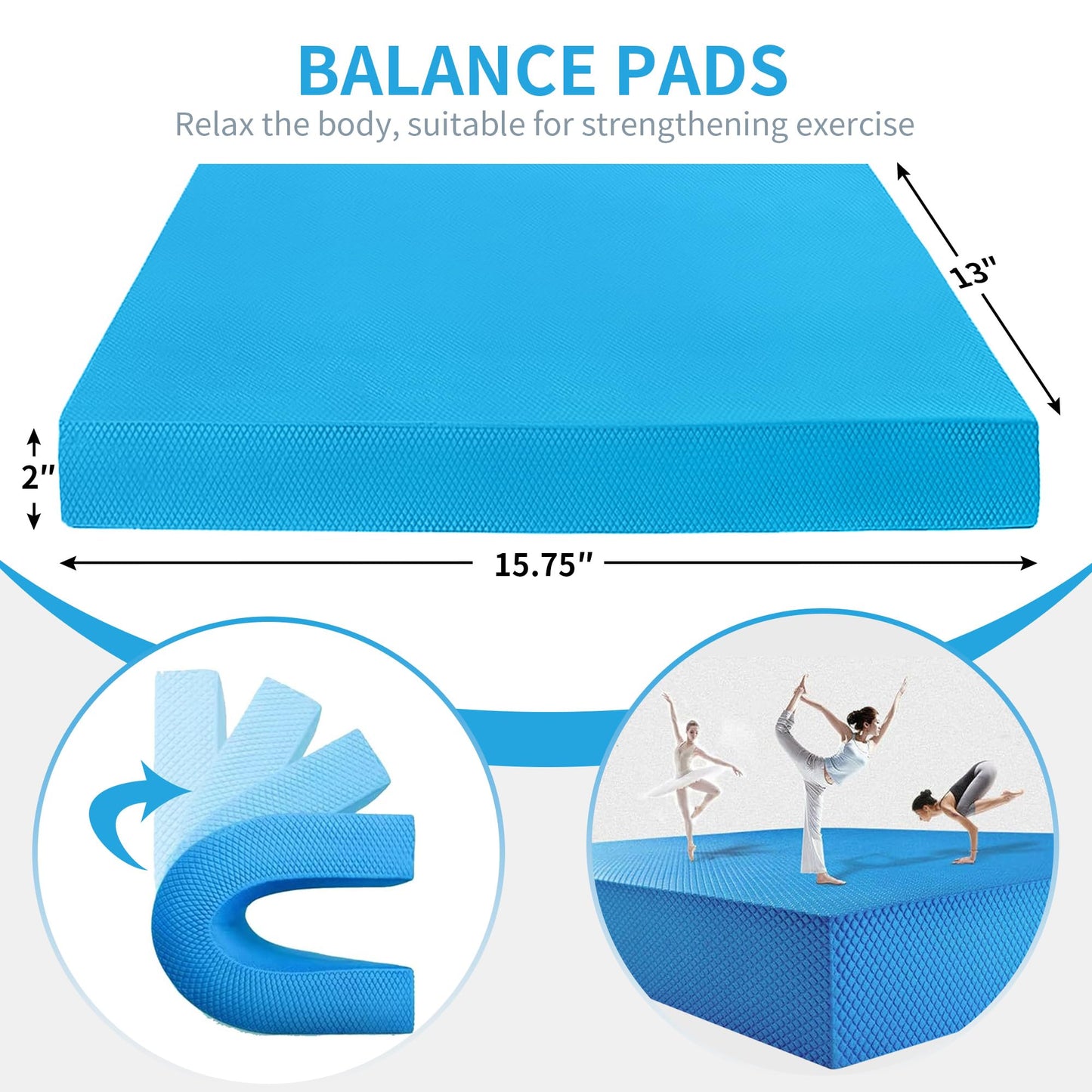 Foam Balance Pad,Balance Pads for Physical Therapy,Balance Mat Physical Therapy 2 inch Thick High Resilience