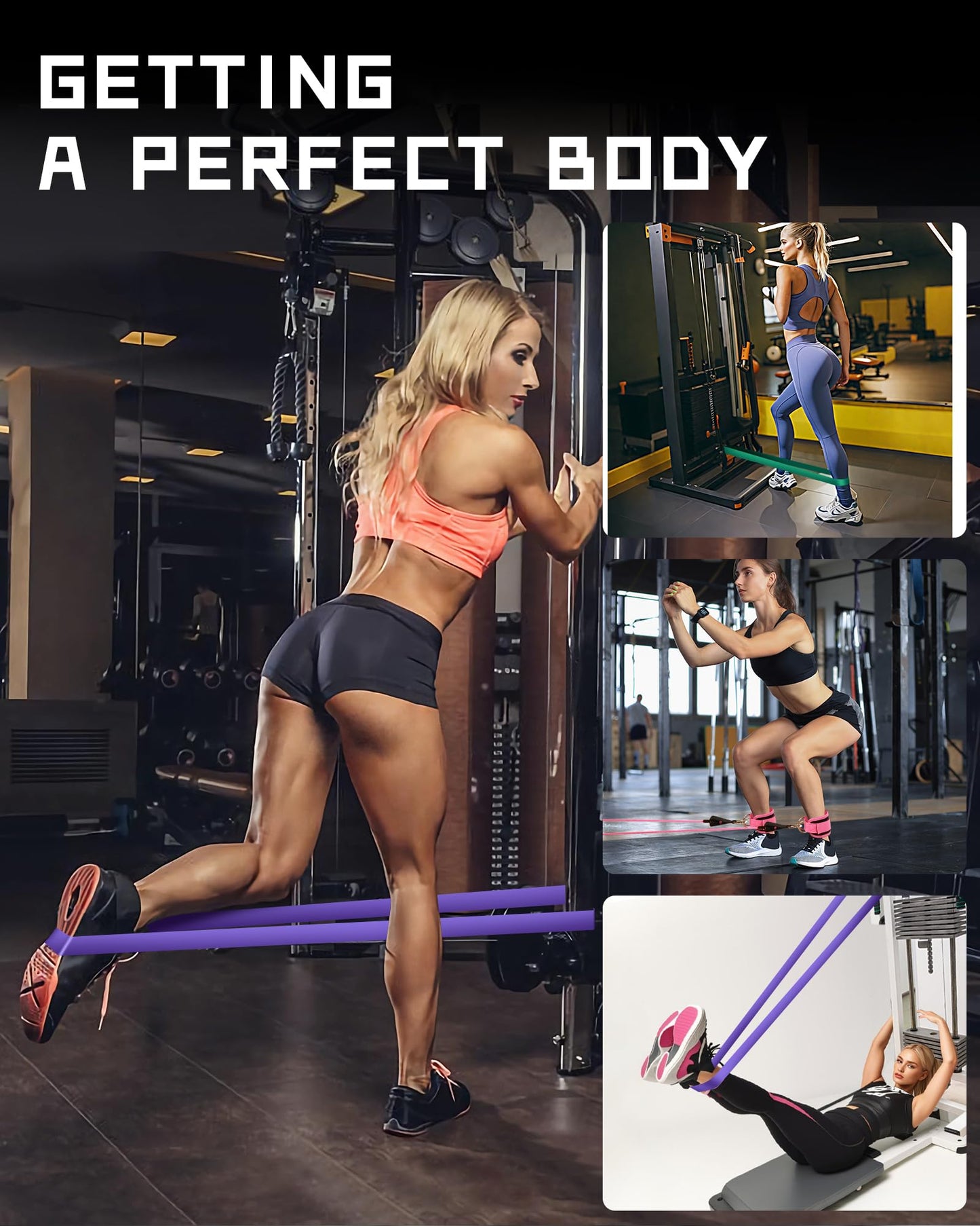 LAKXSF Pull Up Assistance Bands - Exercise Bands, Resistance Bands for Working Out, Physical Therapy, Body Stretching, and Strength Training, Pull Up Bands for Men and Women