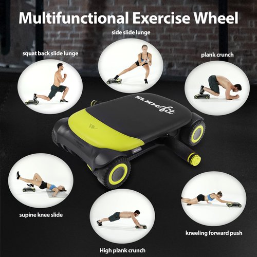 WONDER CORE Ab Roller Workout Equipment, Sit Up Exercise Equipment for Core Workout, Abdominal Exercise Machine for Home Gym