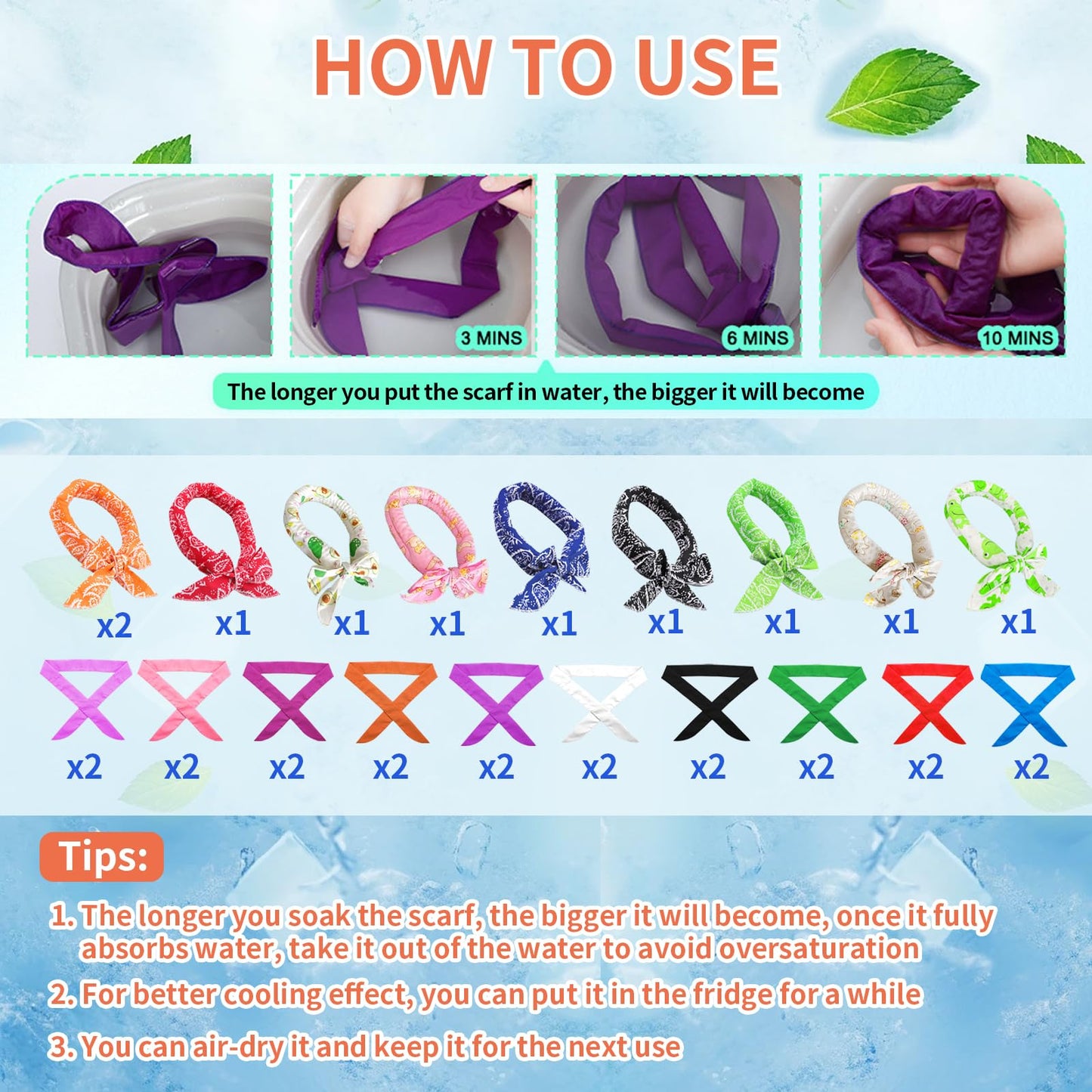 30Pcs Cooling Neck Wraps,Neck Coolers for Hot Weather,Summer Cooling Accessories,Reusable Cooling Wraps for Neck,Cooling Headband for Hiking Camping Athletes Outdoor Hot Summer for Women Men Dog