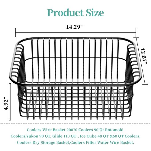 Coolers Wire Basket 20070 for 90 Qt Rotomold Coolers,Fits 90 QT,Glide 110 QT,Ice Cube 48 QT ,60 QT Coolers,Cooler Replacement Wire Basket Cooler Wet/Dry Separation Wire Basket