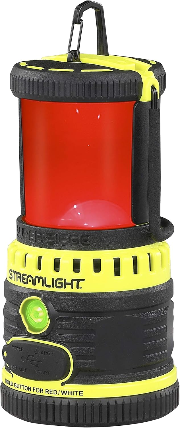 Streamlight 44931 Siege 540-Lumen Compact D Alkaline Outdoor Hand Lantern/Flashlight Combo, Coyote