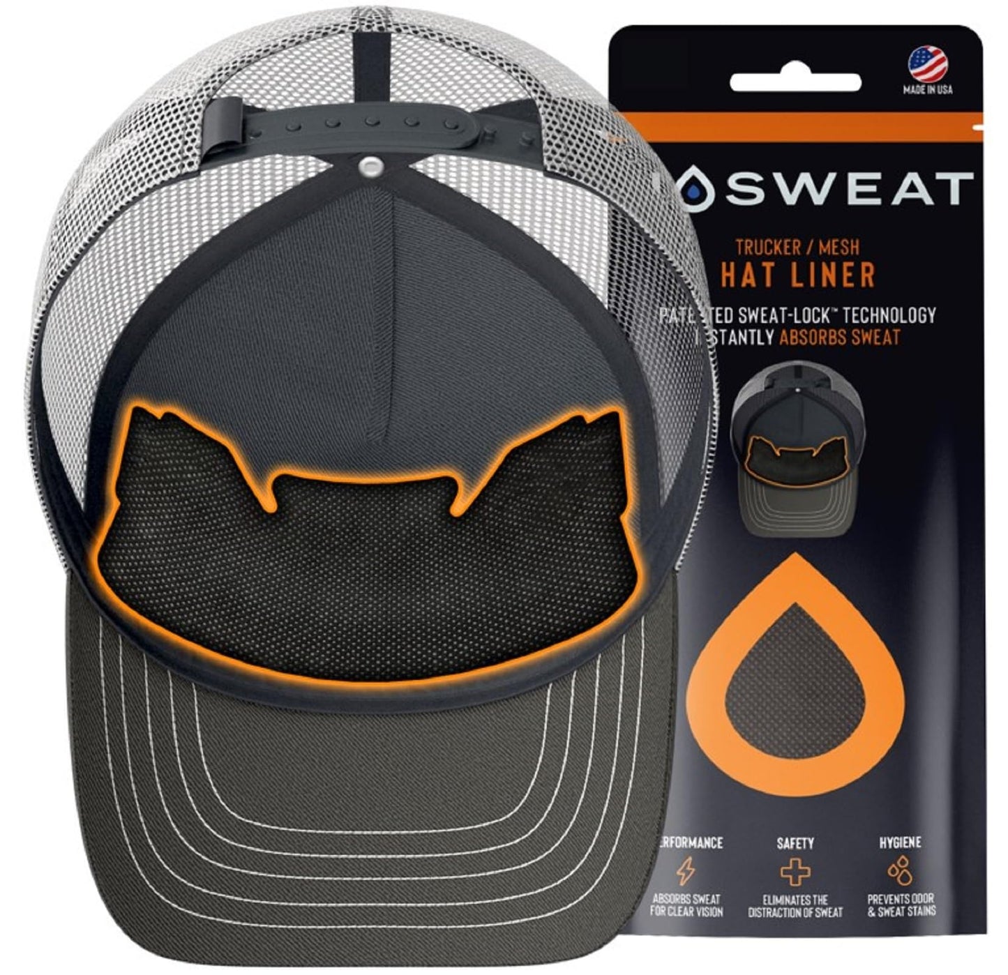 Trucker Hat Sweat Liner & Mesh Hat Sweat Guard Bands | Patented by NoSweat (3)