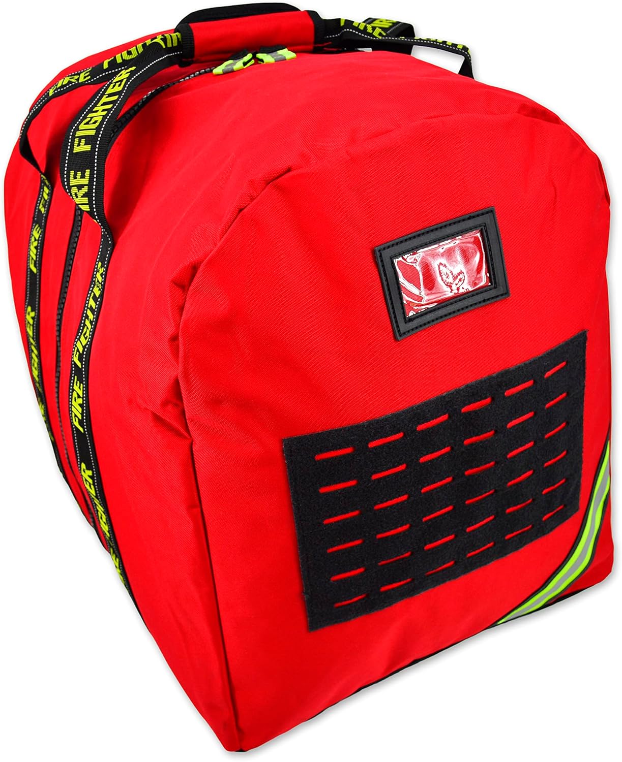 Lightning X Products Deluxe Fireman Firefighter Boot-Style Turnout Step In Bunker Gear Bag - Red
