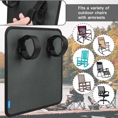 Xxerciz Camp Chair Cup Holder Phone Holder, Nylon Armrest Drink Holder Universal Water Bottle Holder for Patio Recliner, Beach, Folding Camping, Office Chair
