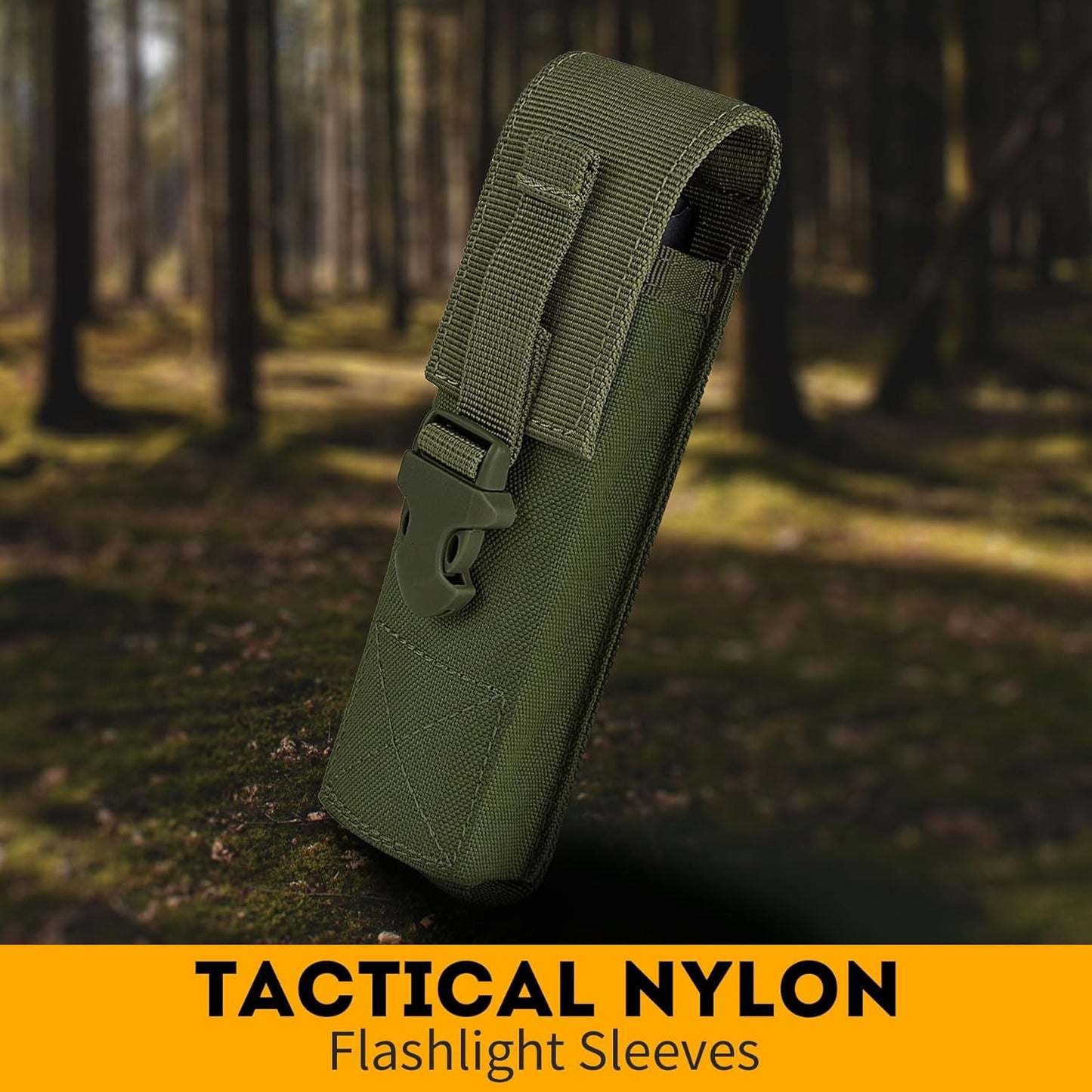 IronSeals Tactical Flashlight Pouch Holster Case Belt Pouch, Molle Organizer Pouch Mini Scissor Pouch