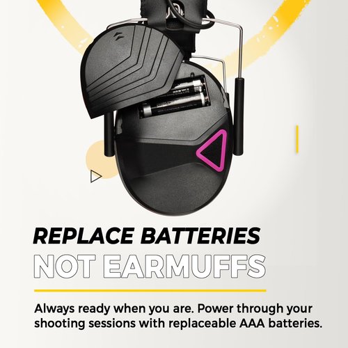 TradeSmart TacticalEdge NRR 24 Slim Electronic Earmuffs – Shooting Ear Protection with 5x Amplification, Noise Suppression & Secure Fit