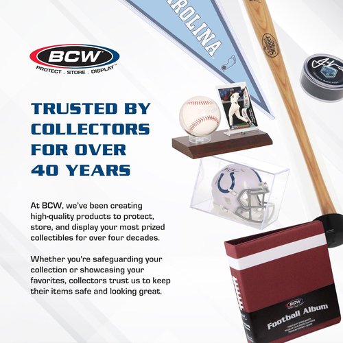 BCW Acrylic Hockey Puck Display Case - 2 Pack | Deluxe Puck Holder with Black Base & Clear Cover | Perfect for Regulation-Sized Hockey Pucks | High Clarity Acrylic