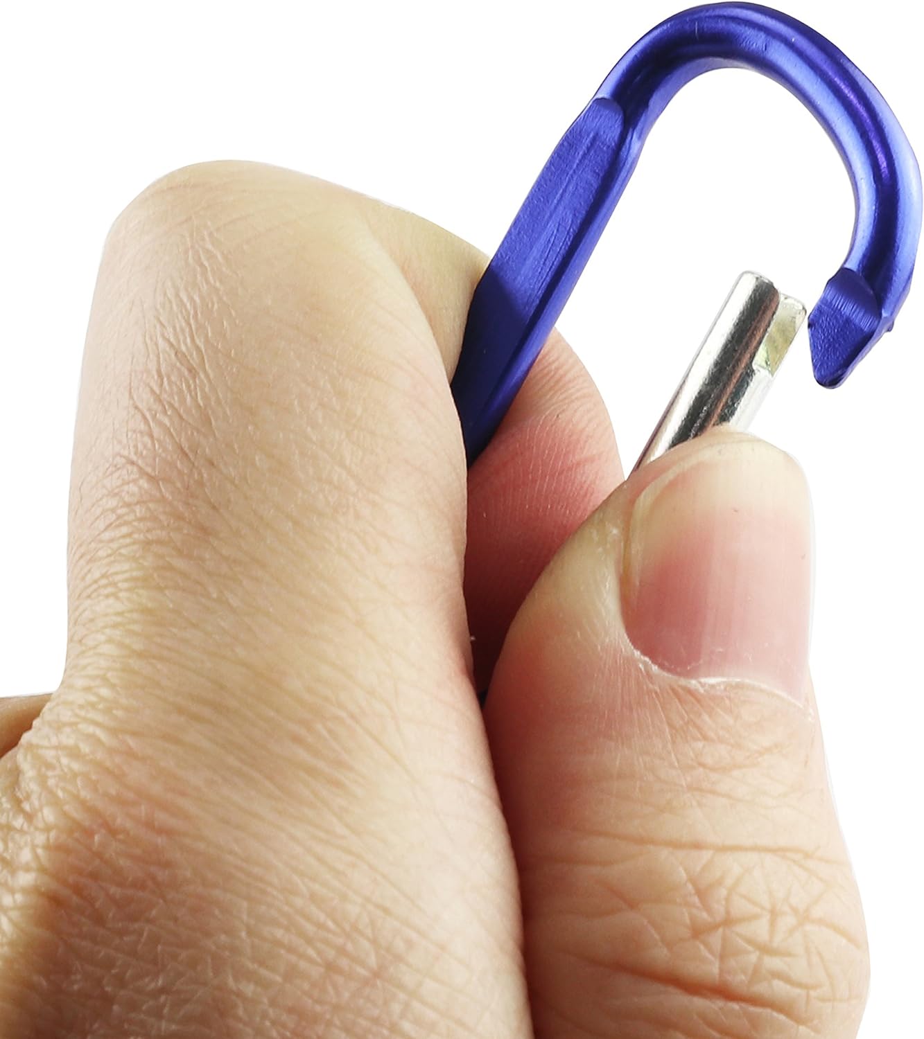 SWATOM Aluminum D-Shape Carabiner Clips | 1.6-3 Inch Spring Snap Hooks for Outdoor Use