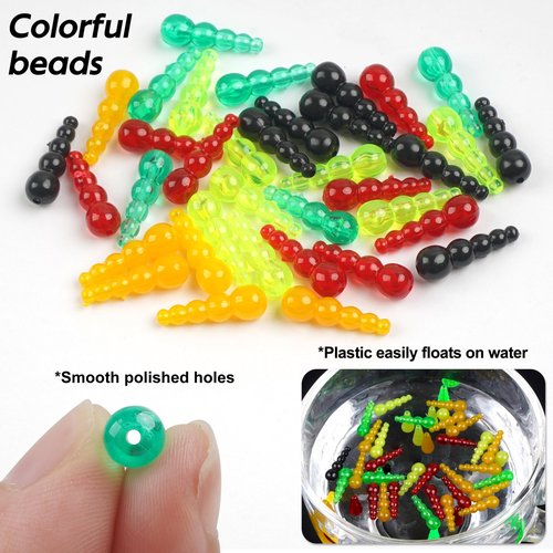 Stacked Fishing Beads, 150/200pcs Fishing Beads Lures Making Supplies Tackle Trout Beads Walleye Rig Inline Spinner Making Accessories Salmon Eggs Saltwater Freshwater