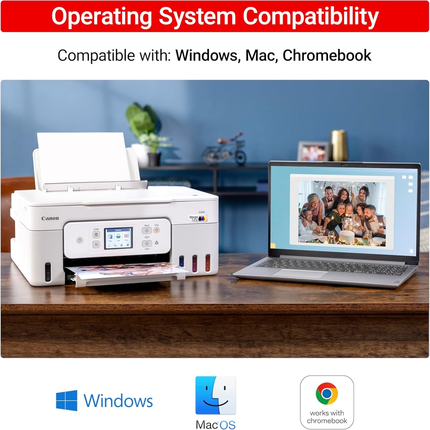 Canon MegaTank G3270 All-in-One Wireless Inkjet Printer. for Home Use, Print, Scan and Copy