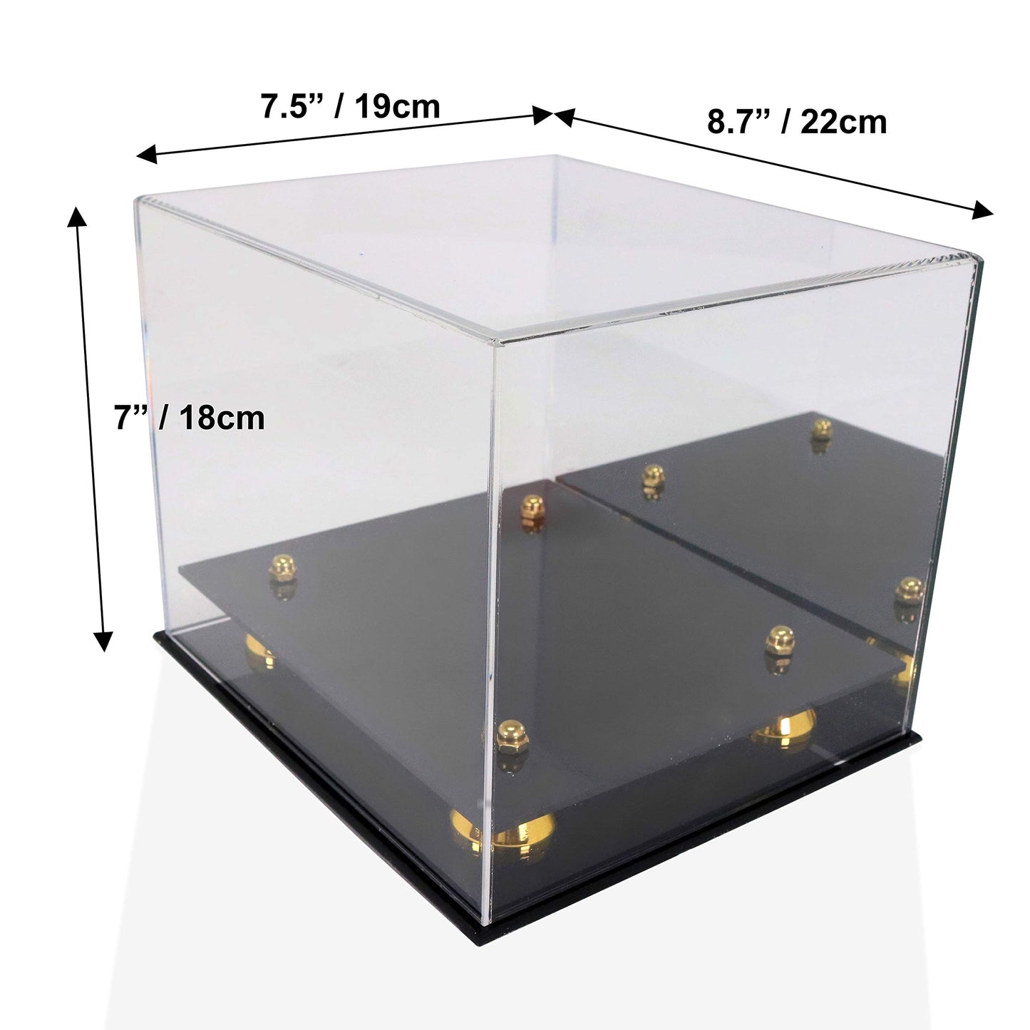 Katai - Set of 2 Crystal Clear Hat Display Cases - UV Resistant Acrylic Cap Holder Stand, Perfect for Baseball, Football or Snapback Caps - Complete with Microfibre Cloth