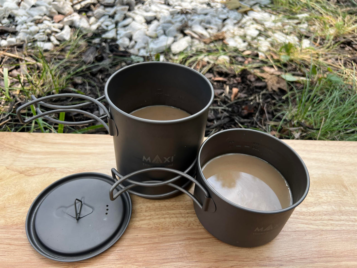Titanium 750ml Pot and Bowl Combo Set - Seamless Fit for Effortless Outdoor Adventure